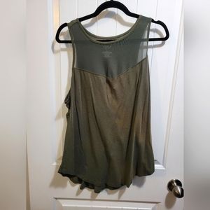 Torrid | Size 1 | Olive tank top with mesh cut out